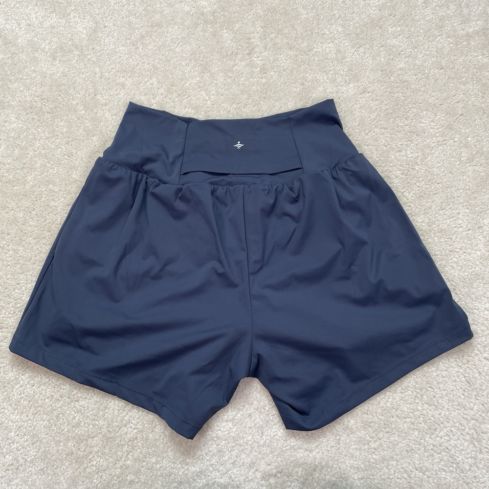 Halara Softlyzero Airy Shorts Womens Large Navy Super High Waisted 2-in-1 Yoga - Picture 10 of 13